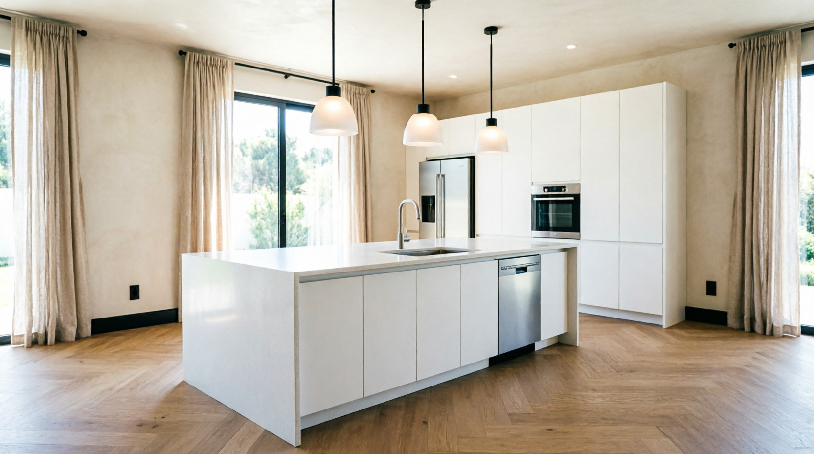 Cocina pequeña moderna y bien iluminada tras reforma en Valencia | Reformas Integrales Valencia
